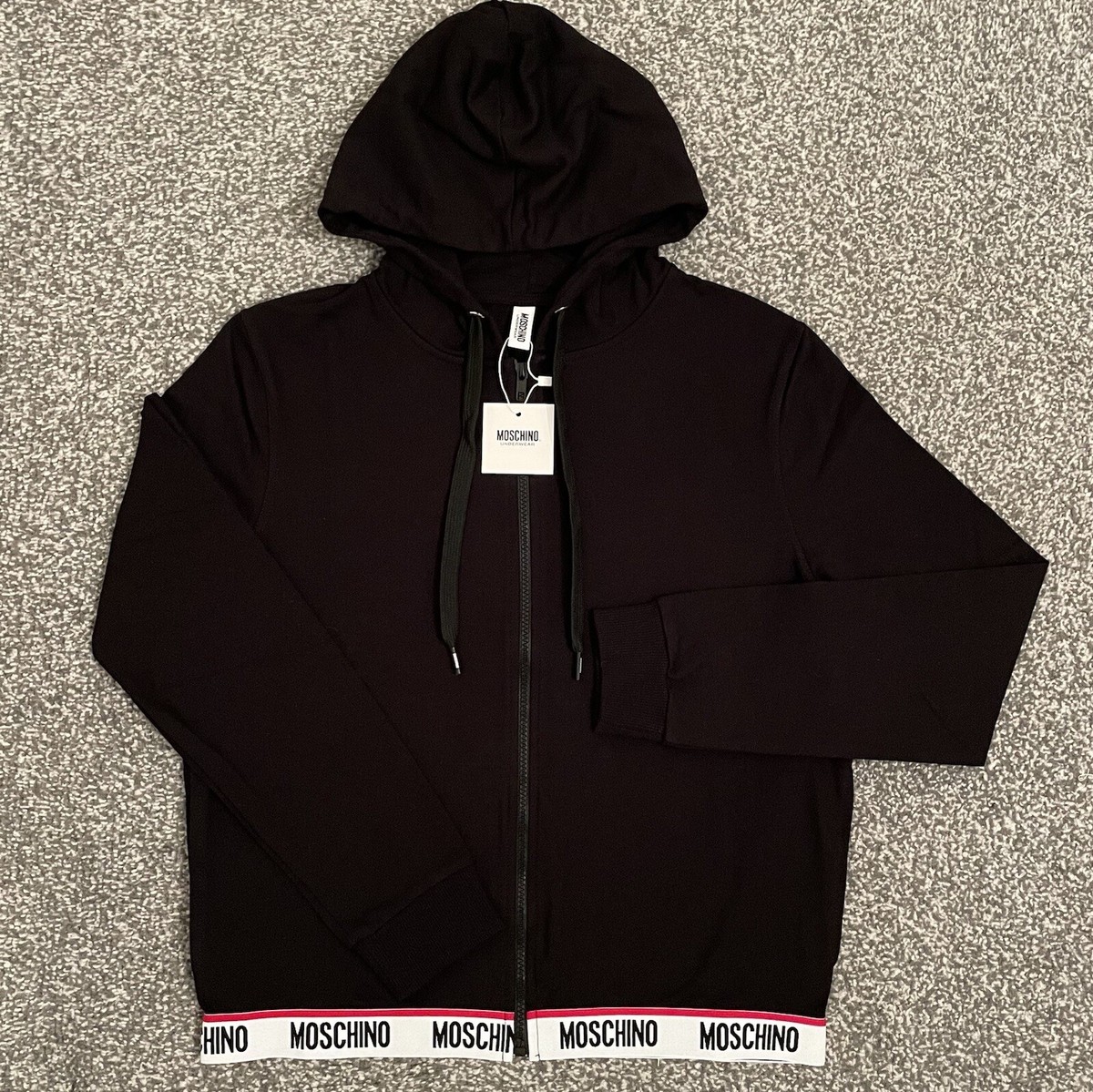 ⭐️ Moschino Full Zip Hoodie In Black ⭐️ 100% AUTHENTIC ⭐️ BRAND NEW WITH  TAGS ⭐️ | eBay