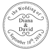 Custom Embosser-the Wedding of - Name- Date- Custom Trodat Wedding Hand Embosser
