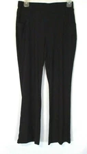 Attitudes by Renee Pull On Pants Black Sz PS Straight Leg Stretch Women ZG9