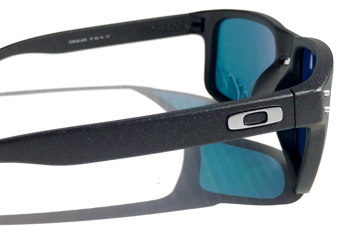 NEW Oakley HOLBROOK Steel Grey POLARIZED Galaxy Blue Lens Sunglass