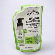 J.R. Watkins Foaming Hand Soap Aloe Green Tea Refill 28 fl oz / 828ml 0.51 per fl oz