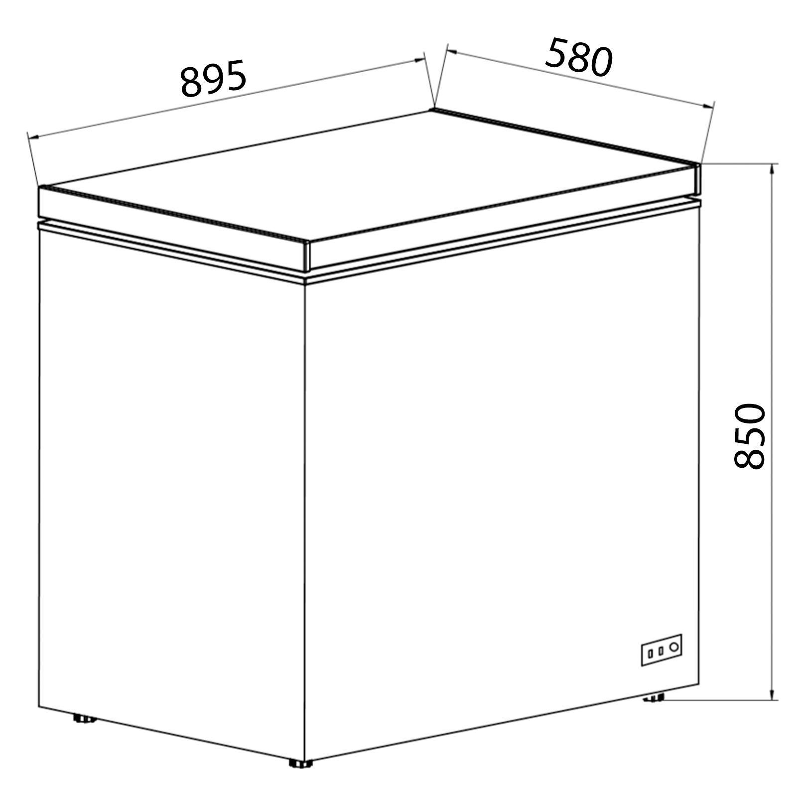 SIA CHF200W 90cm Freestanding 201L White Chest Freezer eBay