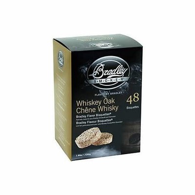 Bradley Smokers Whiskey Oak Special Edition Bisquettes (2.75 X 6.875 X 9.25-Inch, Pack Of 48) (689796130049)