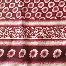 VTG Fabric 1.75 yd Solartex Creations Screen Print Silky Habutae "Pyasa Aakhen" 