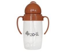 ZoLi Bot 2.0 Straw Sippy Cup Cooper Dust 10 oz Zo-Li Toddler Drinking Straw