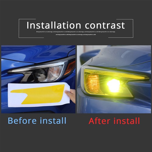Yellow Headlights Paint Protection Vinyl Tint Wrap Film For Subaru WRX 2022-2923 - Picture 2 of 18