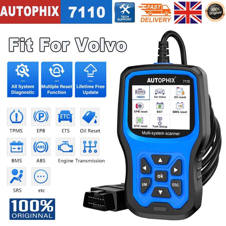 AUTOPHIX 7110 Bi-directional Car OBD2 Scanner All System Diagnostic ABS TPMS UK