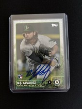 RJ Alvarez 2015 Topps Signed Rookie Card - #689 Oakland Athletics Autograph AU