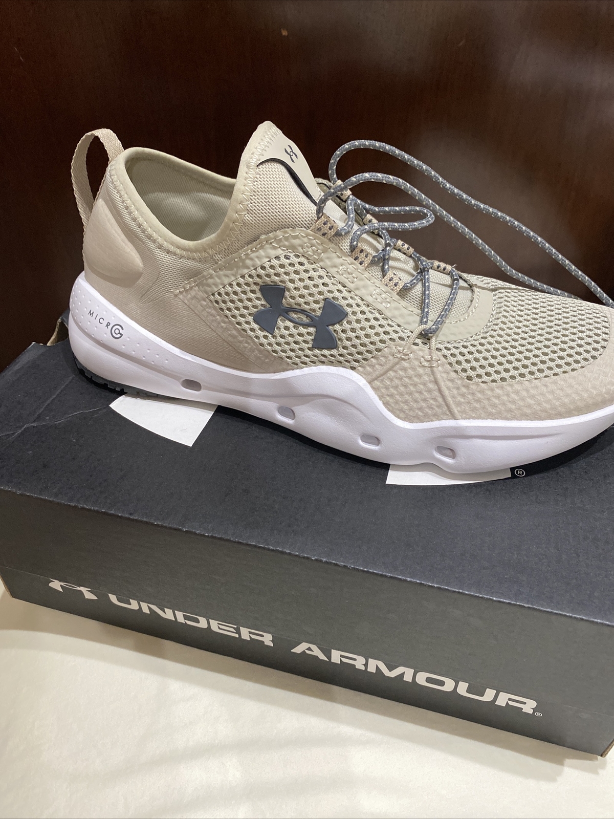 Under Armour Men's Micro G Kilchis Sneaker Khaki / White Size 8.5 eBay