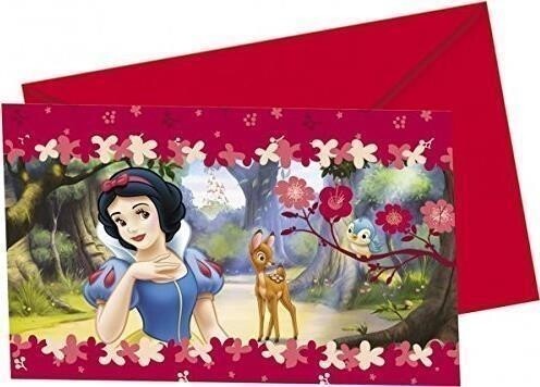 Disney: Biancaneve - 6 Inviti Con Busta -