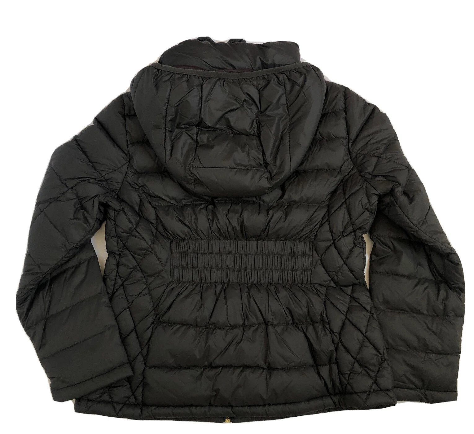 Michael Kors Piumino Piumino Donna PL Confezionabile Cappuccio Verde Militare Trapuntato