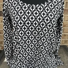 LuLaRoe Graphic Black and White Relaxed Blouse