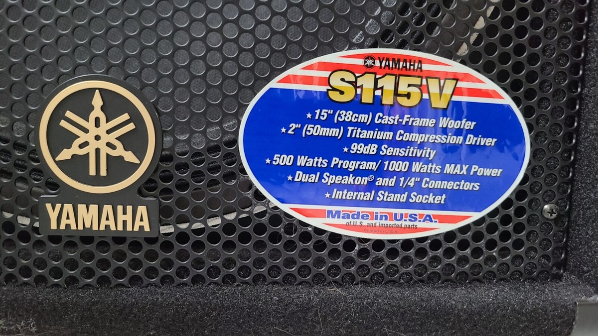 YAMAHA S115V PA SPEAKERS (2) - OPEN BOX - IMMACULATE | eBay
