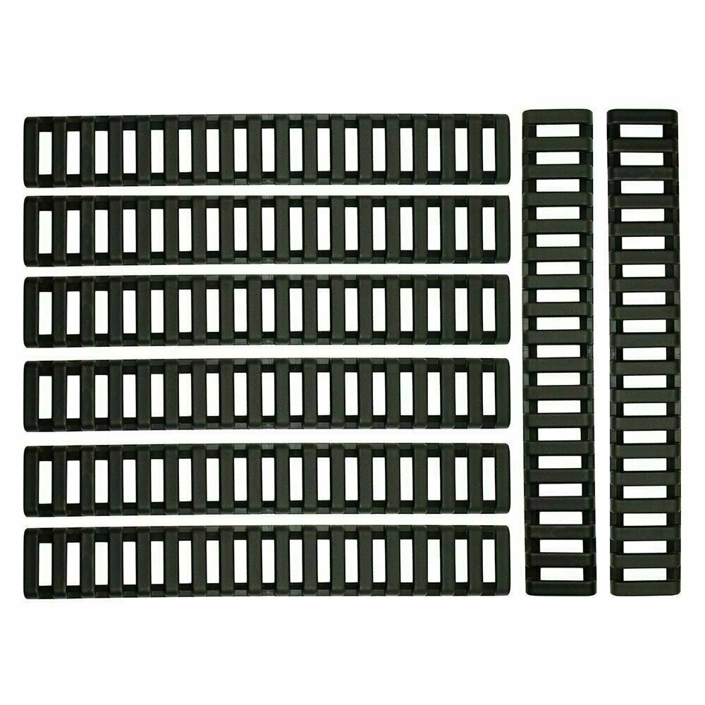 Lot De 4 Rails En Caoutchouc YAOYYG Pour Système Picatinny – ABS Résistant à La Chaleur, 14 Cm, Compatible MLOK, Protection Anti-rayures