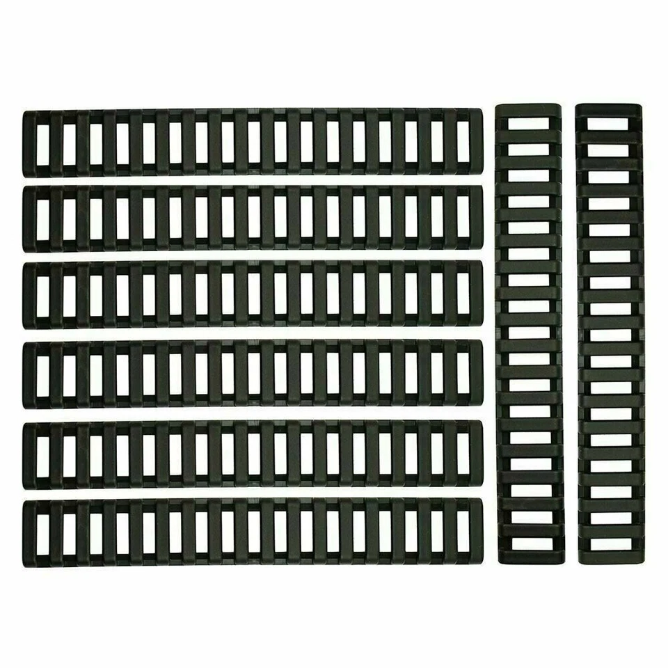 Cubierta de riel de escalera de rifle resistente al calor 24 piezas 7" cubierta de riel Picatinny - negra Foto 2 de 3