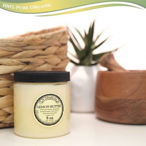 LEMON BUTTER ORGANIC NATURAL COLD PRESSED 100% PURE RAW HAIR SKIN BODY FRESH - Picture 10 of 20