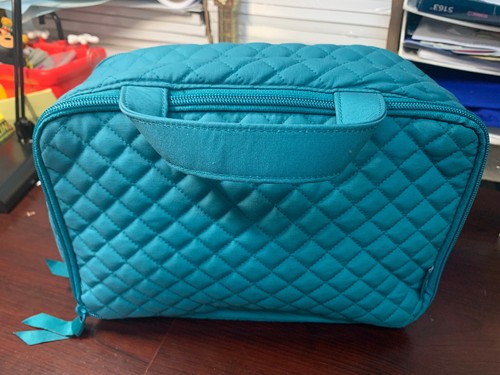 Vera Bradley Cotton Ultimate Travel Make Up Organizer Case Soft Forever Green