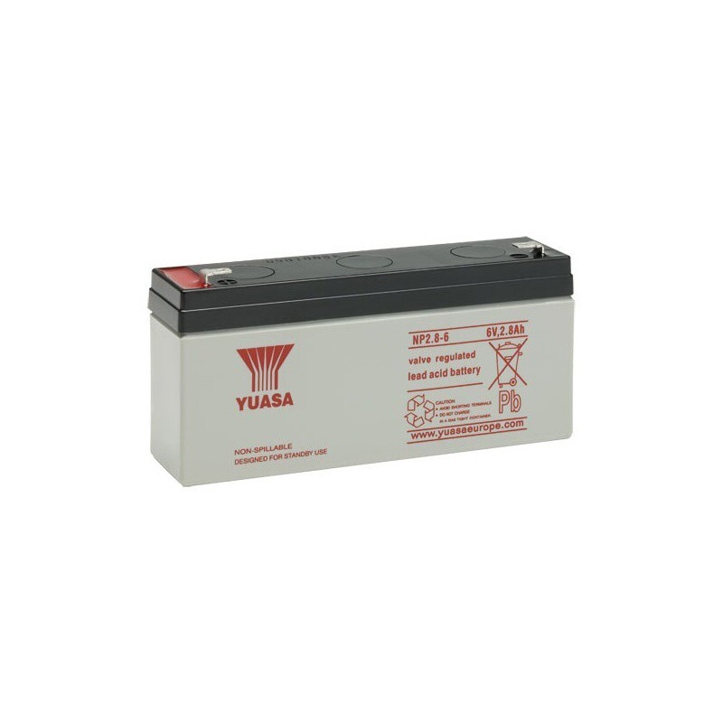 Batterie energies renouvelables plomb Yuasa 6V 2.8Ah stockage solaire mini