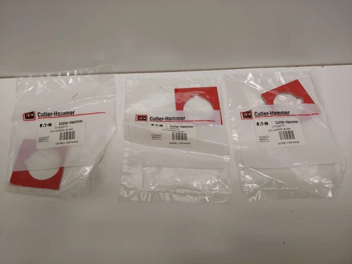 LOT OF 3 NEW OLD STOCK! EATON CUTLER-HAMMER RED BLANK LEGEND PLATES HT8SP77