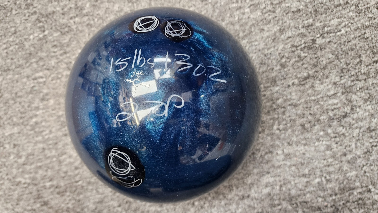 15 lbs 13 oz USED FaBall BLUE PEARL HAMMER bowling ball