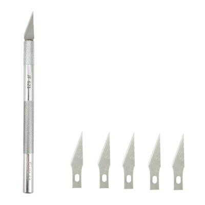 Skalpell inkl 5 Klingen Bastelmesser Präzisionsmesser Hobbymesser Messer Cutter 