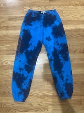 Guess x 88Rising Head in the Clouds Sweatpants Blue Tie Dye Small Made In USA