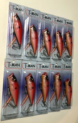 5" Surface Popper Fishing Lures Lot of 10 Bass Stripers Bluefish T-Man  Tackle | eBay