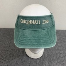 Cincinnati Zoo Visor Childs Adjustable Green Acid Wash Strapback Cap JHats