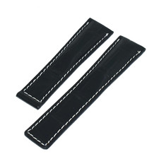 Bracelet crocodile 24/22 mm pour la boucle déployante BREITLING et TAG Heuer