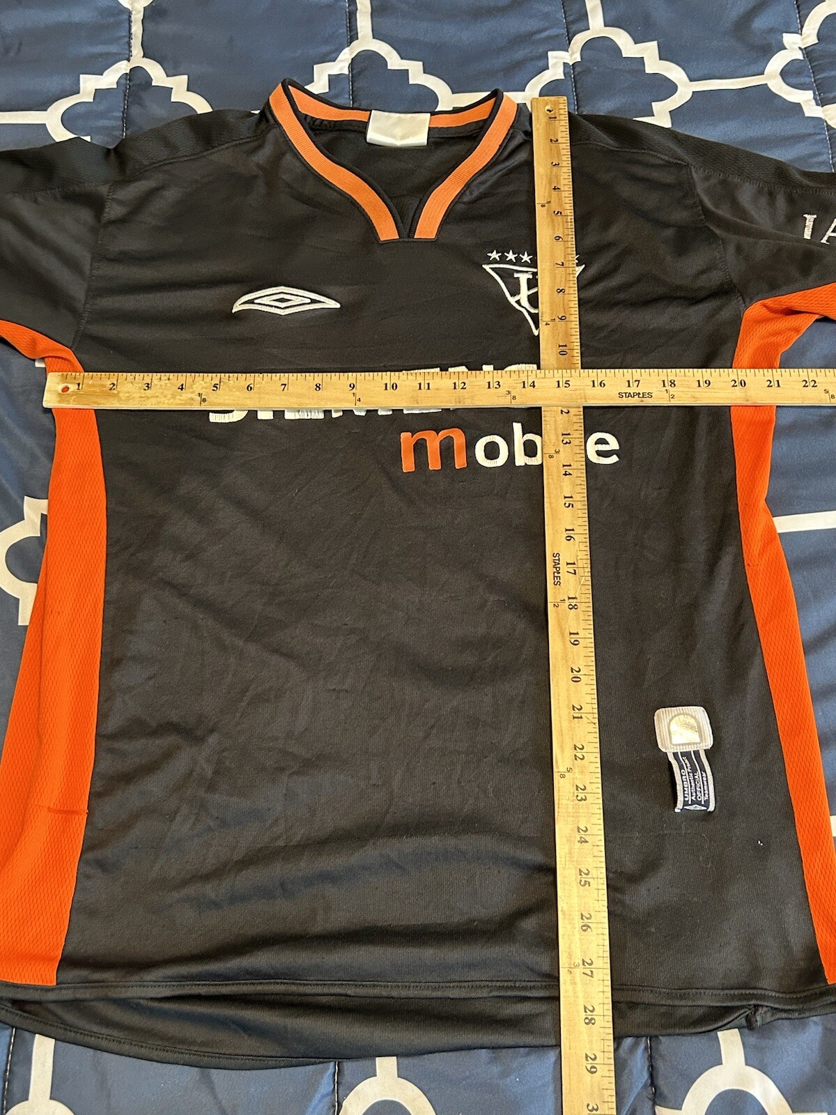 Vintage Siemens Mobile Umbro Soccer Jersey Size XL Gem