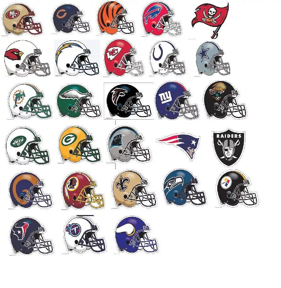 NFL CHOOSE YOUR TEAM HELMET ULTRA DECAL 5