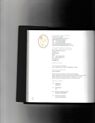 Les Grandes Tables Du Monde 2006 Traditions & Qualite + Petit book French HC/DJ - Picture 4 of 8