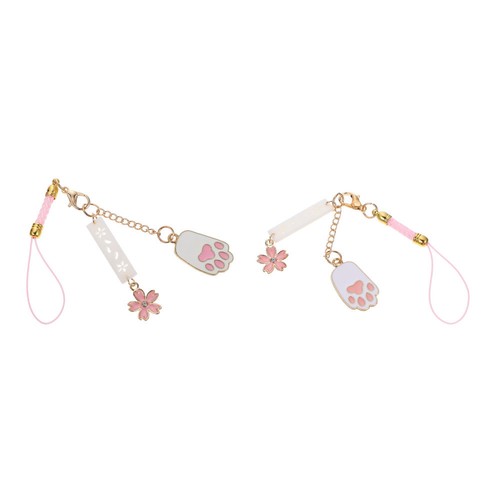 2 Pcs Cat Claw Mobile Phone Decoration Miss Hanging Charms Colorful Cell Chain - 第 6/12 張圖片