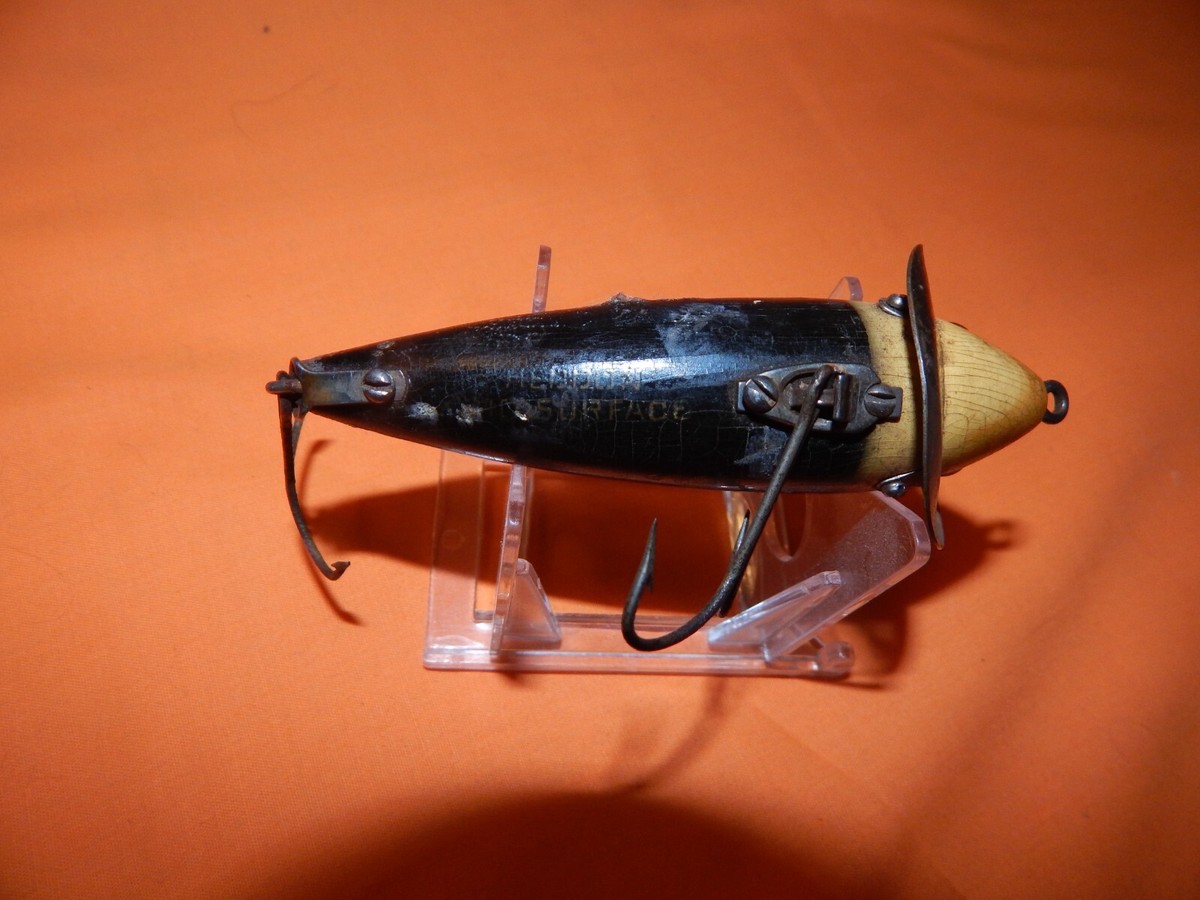 オールドHEDDON 210 VINTAGE HEDDON 210 SURFACE Wooden Fishing Lure, 3.5 In., Red