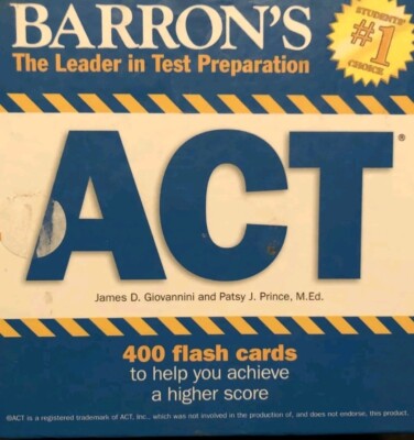 Barron's ACT Flash Cards by James D. Giovannini and Patsy J. Prince (400 cards)