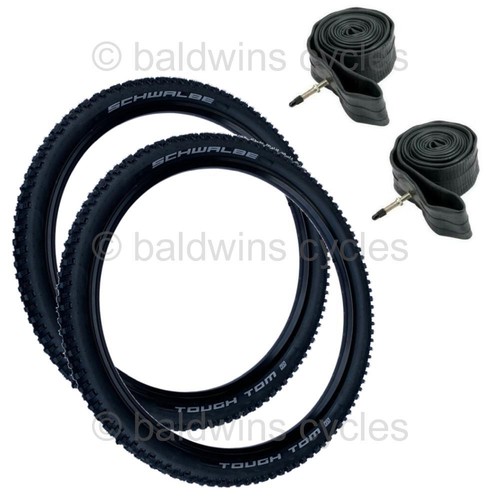 PAIR Schwalbe TOUGH TOM 27.5 x 2.25 Black Chunky Mountain Bike MTB TYRES & TUBES - Picture 12 of 13