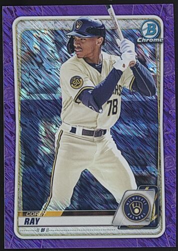 2020 Bowman Chrome Prospects Purple Shimmer Refractors #BCP248 Corey Ray