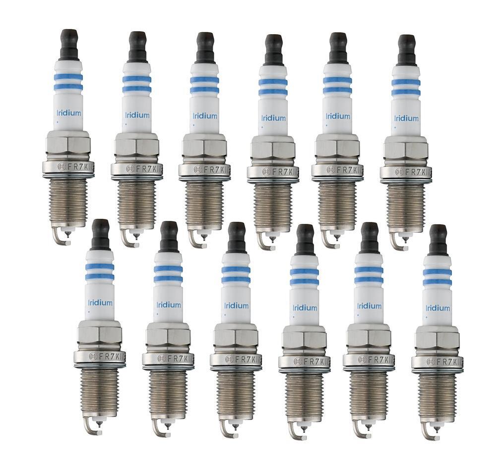 Set of 12 Spark Plugs Bosch Iridium 9603 FR7KII33X for Aston Martin DB9 6.0 V12
