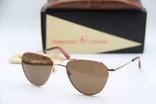 NEW AMERICAN OPTICAL SEBRING ROSE GOLD C2 AUTHENTIC SUNGLASSES W/CASE 55-19