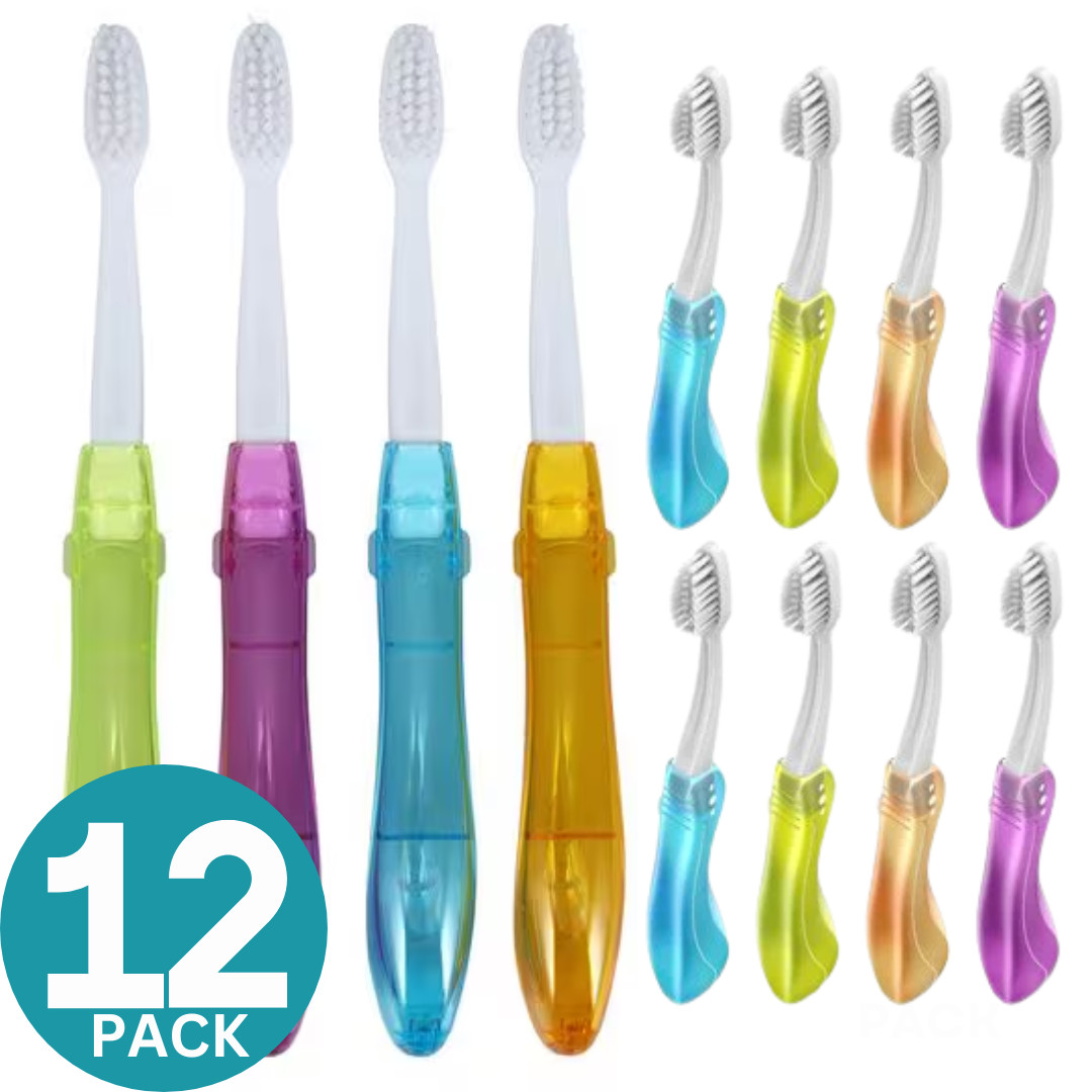 Acclean Adult Folding Travel Toothbrush, Soft, Compact Trave
