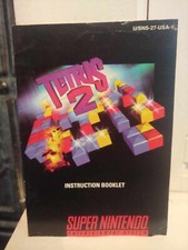 TETRIS 2 Super Nintendo SNES Game Original 1994 Instruction Manual Booklet ONLY