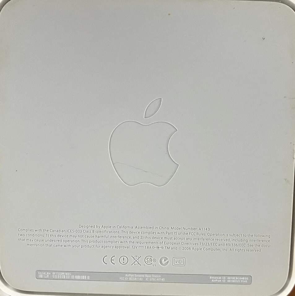 Apple Wireless A1143 AirPort Express Wi-Fi Router Base Station Extreme w/ Power - Image 4 of 4