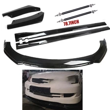 For Mitsubish Front Rear Bumper Lip Splitter Spoiler Kit Side Skirt Body A