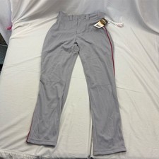 Wilson Men's Baseball Pants Gray w/ Red Piping Size Medium NWT New