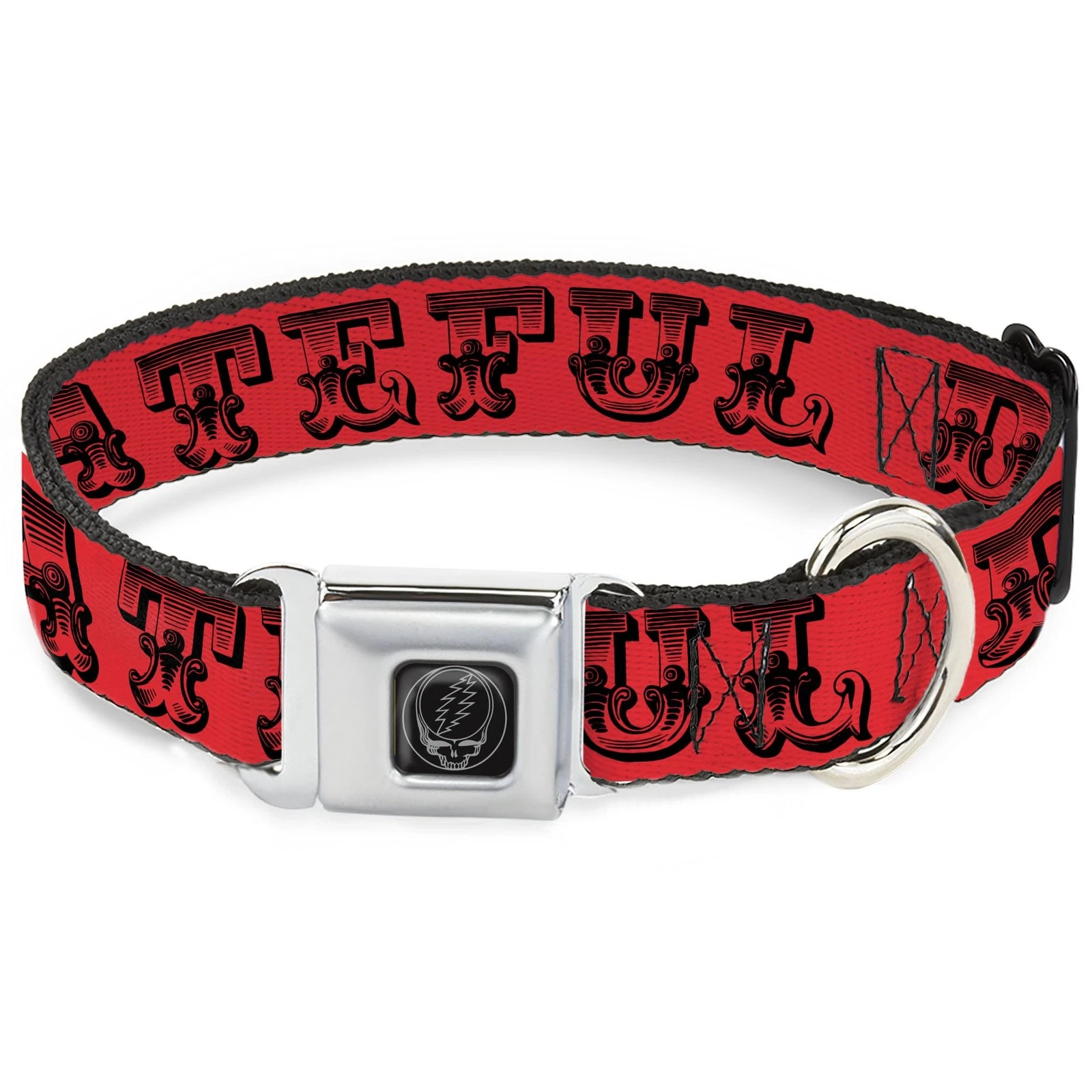 Grateful Dead Pet Collar, Dog Collar Metal Seatbelt Buckle, Grateful Dead Text S