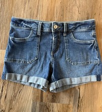 Girls Youth Size 14 Kohls So Brand Denim Shorts Adjustable Waist