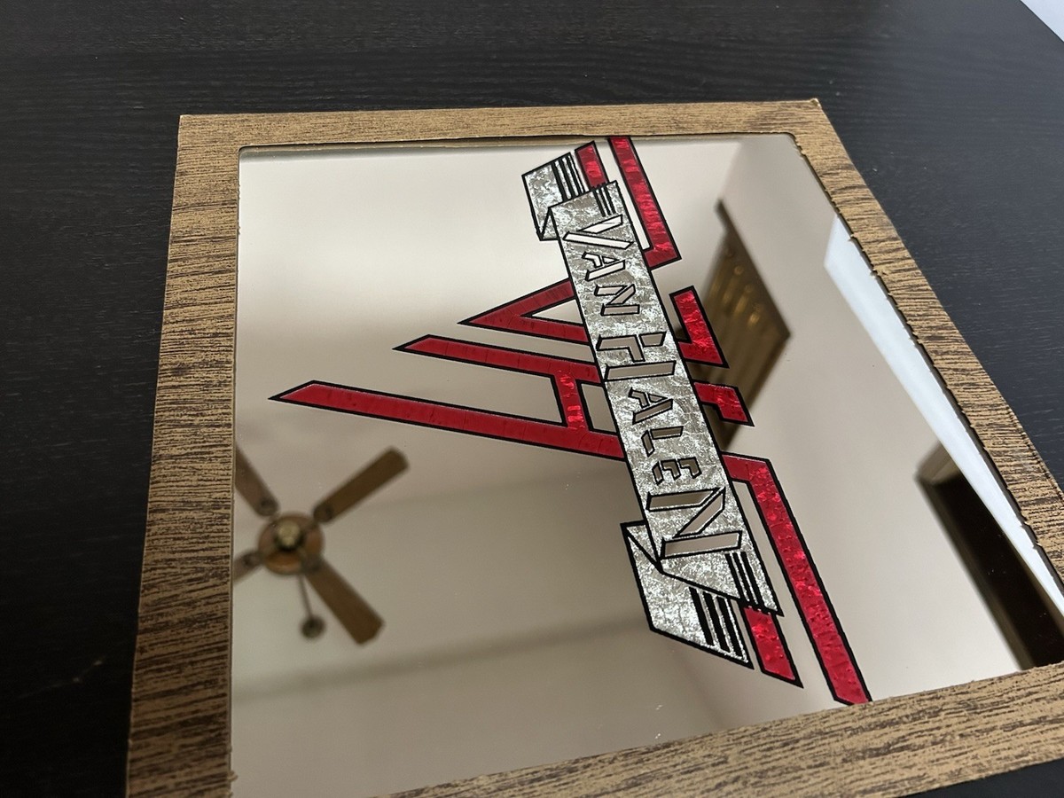 Van Halen 1980s Carnival Mirror 12.5x12.5 VTG Rock Band Mirror