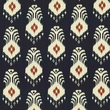 Mill Creek Nate Berkus EL CONVENTO Ikat INDIGO Drapery Upholstery Fabric - 1 YD