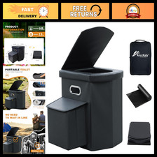 XL Portable Travel Toilet for Adults Kids - Compact Folding Camping Potty