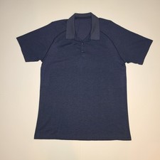 Lululemon Polo Shirt Mens XL Blue Golf Athletic Short Sleeve Metal Vent Tech